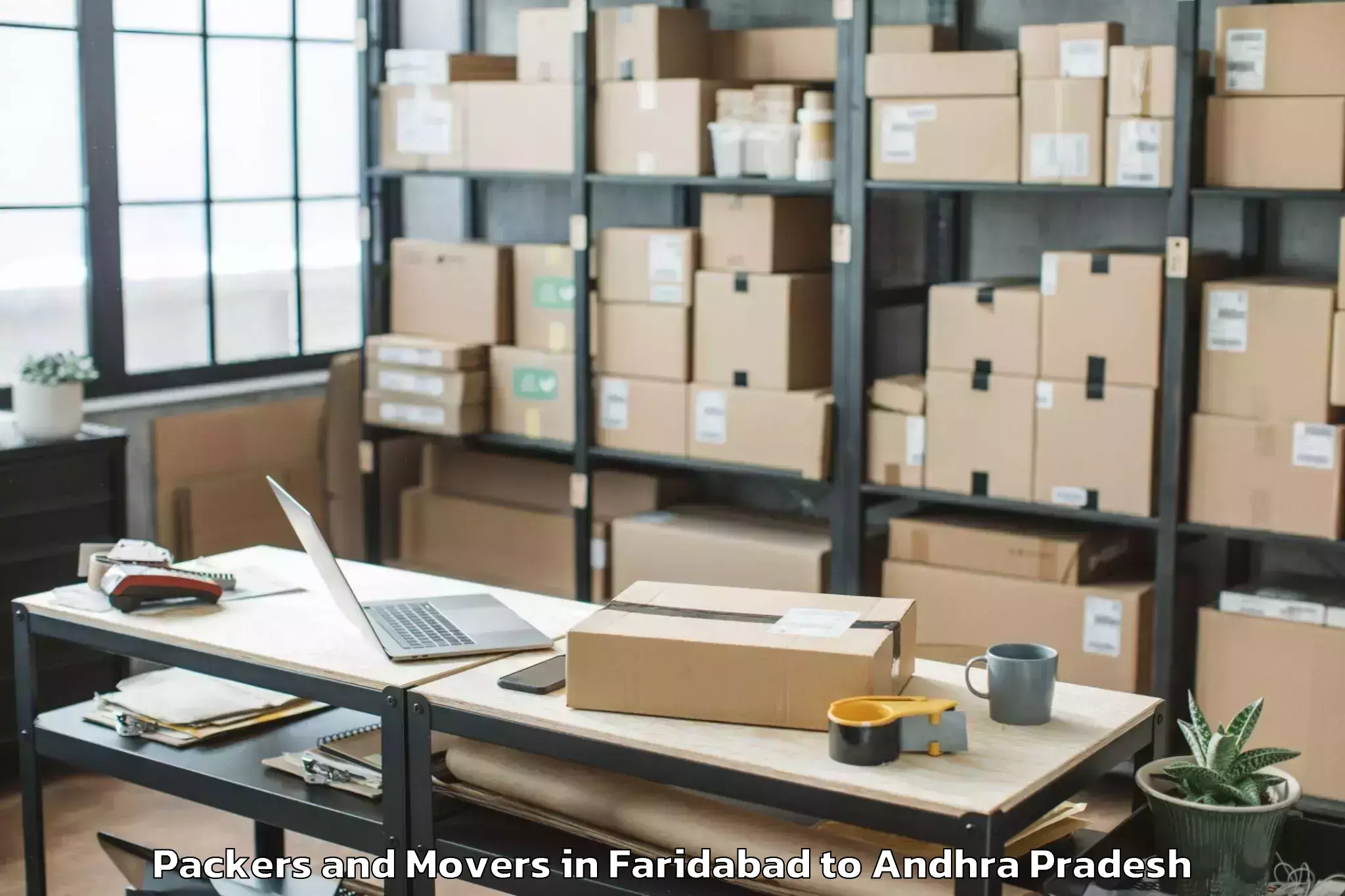 Professional Faridabad to Kajuluru Packers And Movers